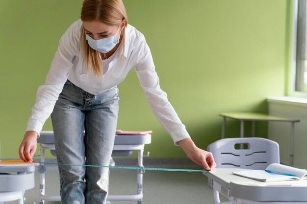 María, profesora de primaria, «Tomar la temperatura se ha convertido en algo divertido»