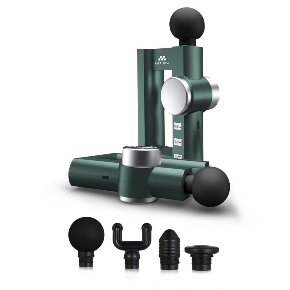 Pistola de masaje MISURA MB2 con función de calentamiento profundo-ALPINE GREEN