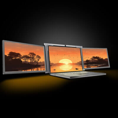 Now only one cable and support for all Macbooks. New version of the MISURA dual portable monitor